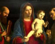 After Giovanni Battista Cima da Conegliano - The Virgin and Child with Saint Paul and Saint Francis